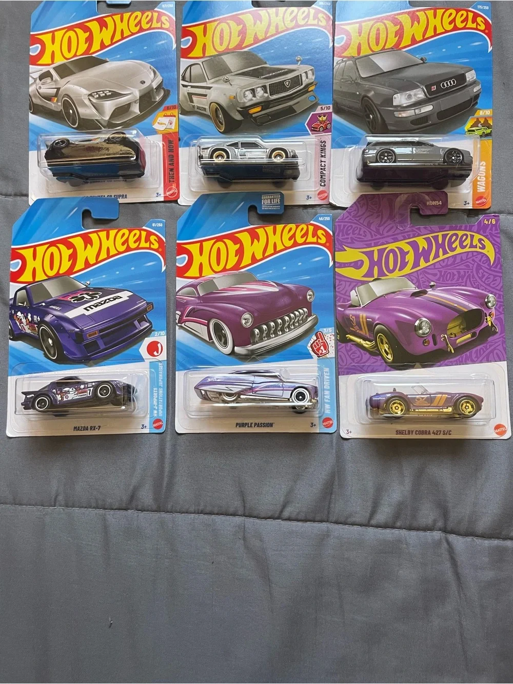 Hot Wheels Purple Toy Car Bundle - Pack of 6